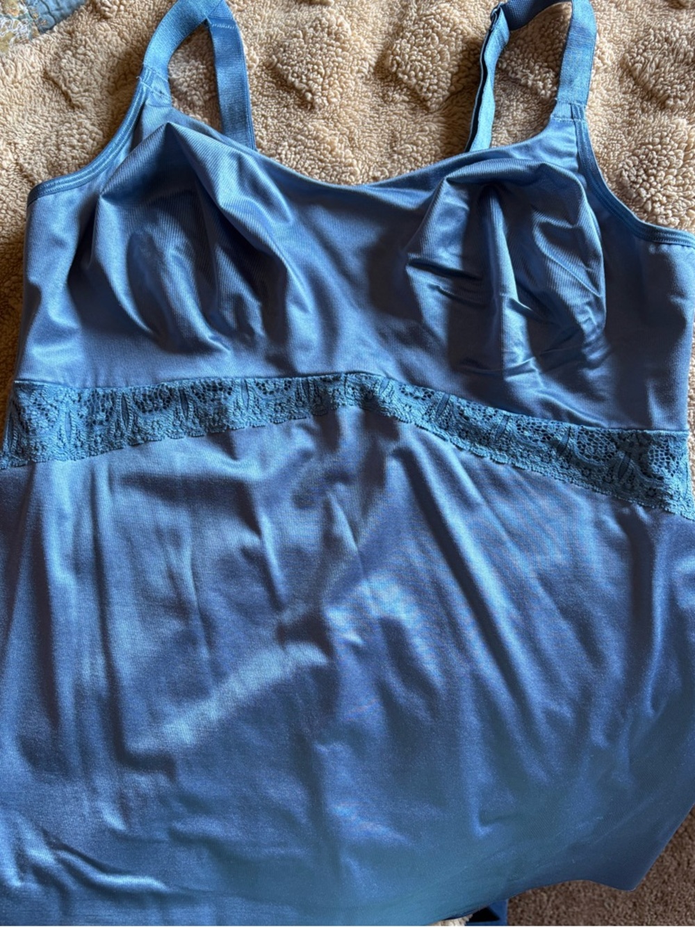 Ruby Ribbon Tranquil Blue Lace Camisole